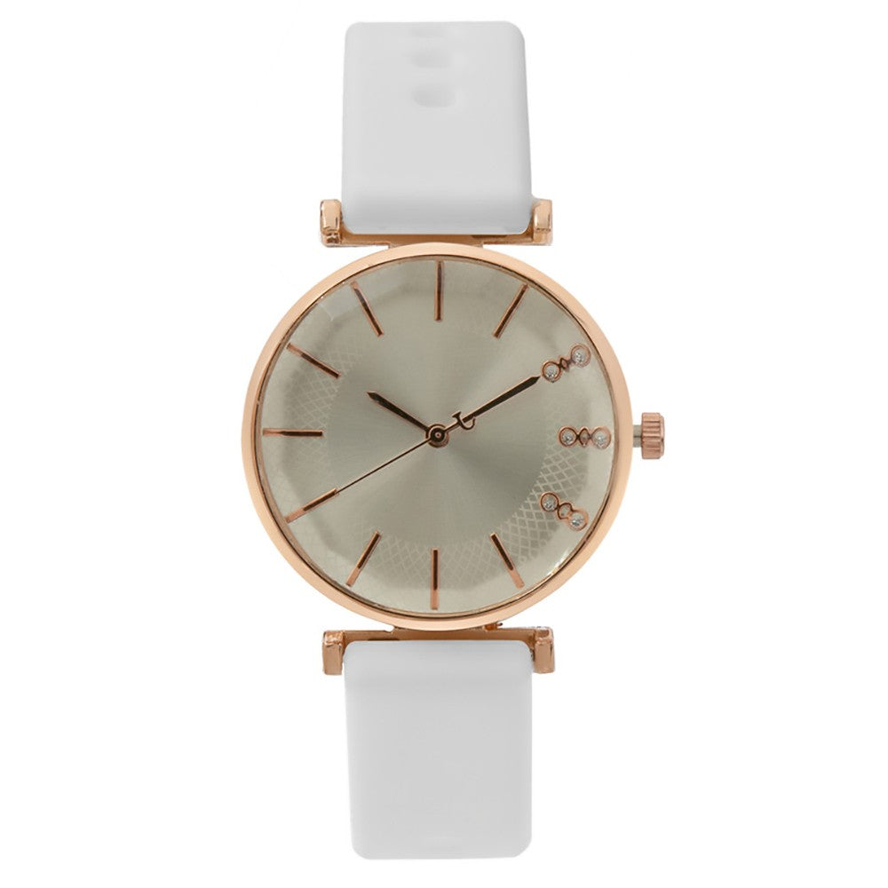 Relógio Feminino Elegante com Detalhes em Cristal